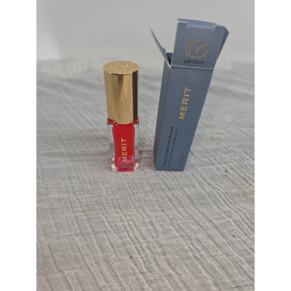 Merit Shade Slick Gelee Tinted Lip Oil Les Deux Sheer Pink 7ml NIB